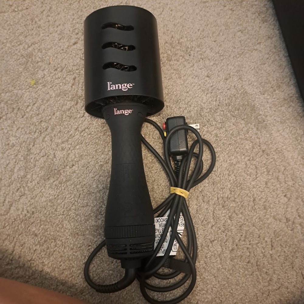 L'ange Le Volume 60mm 2-in-1 Volumizing Brush Dryer Black Rose Gold Blowout Tool